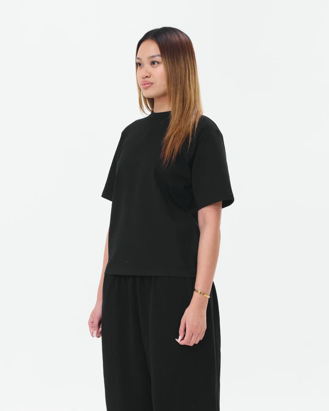 Cropped Basic Tee (Black) - Image 6