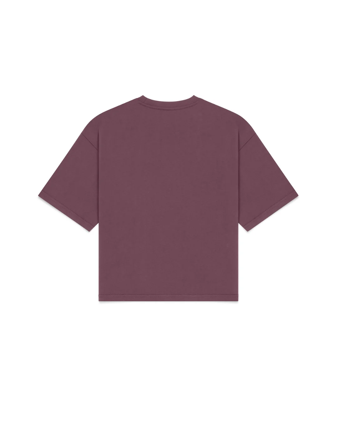 Cropped Basic Tee (Burgundy) - Image 3