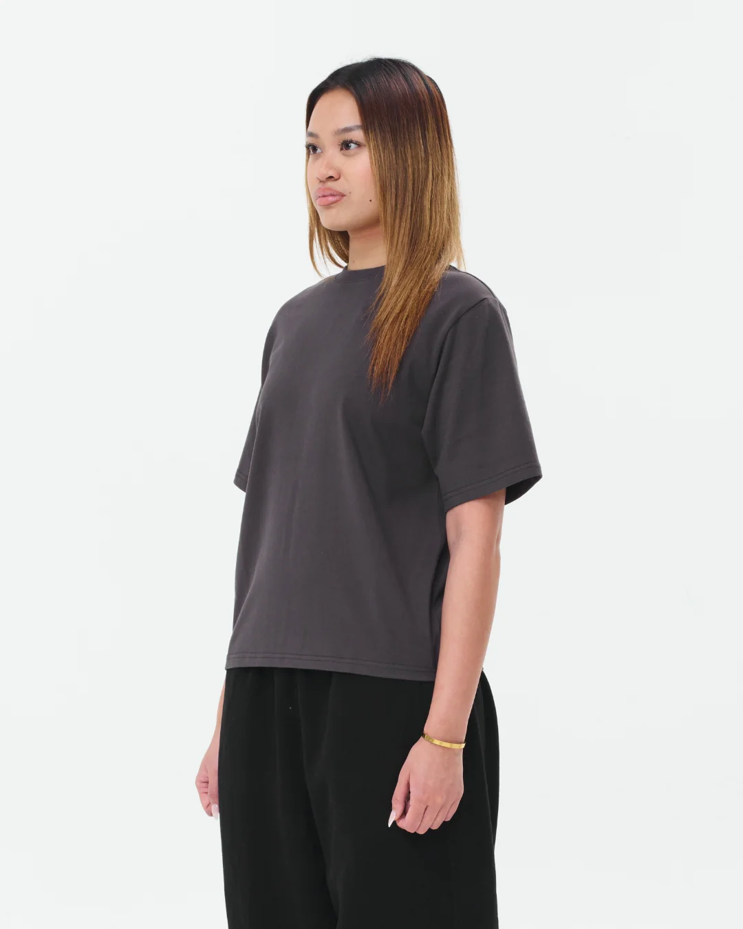 Cropped Basic Tee (Charcoal) - Image 6