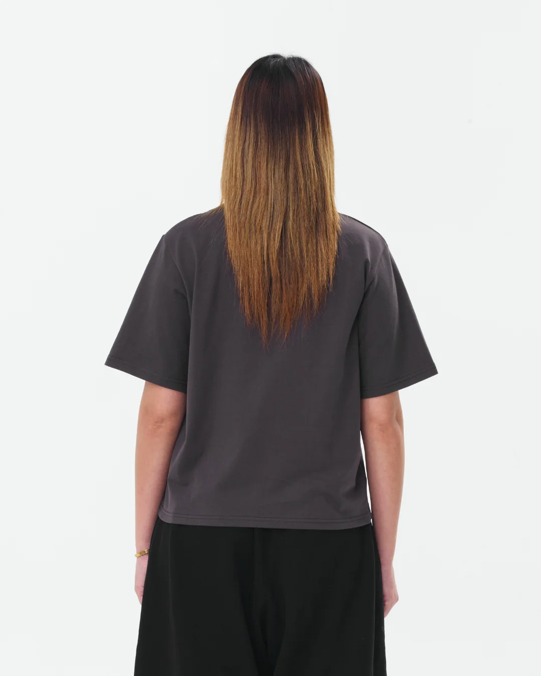 Cropped Basic Tee (Charcoal) - Image 8