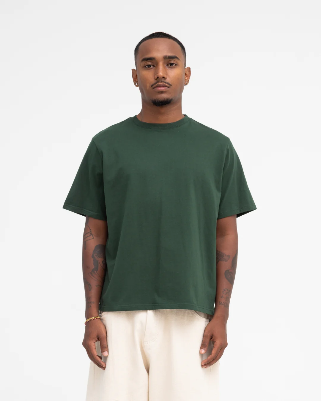 Cropped Basic Tee (Forest Green) - Image 6