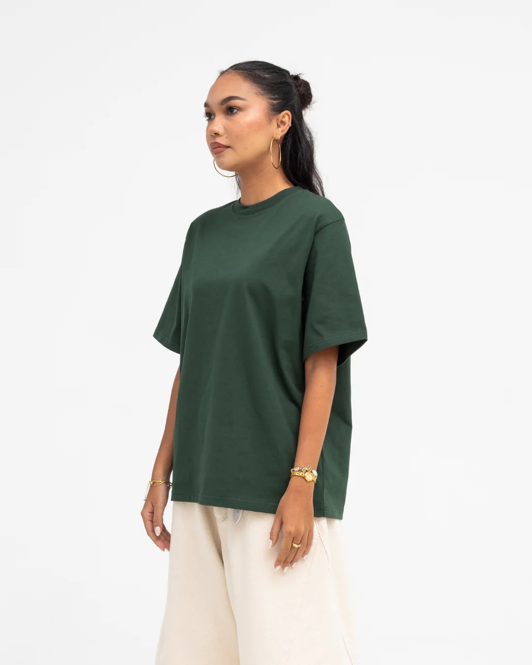 Cropped Basic Tee (Forest Green) - Image 7