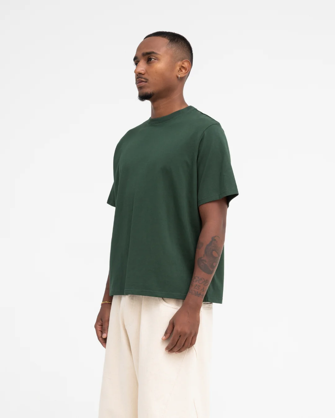 Cropped Basic Tee (Forest Green) - Image 8
