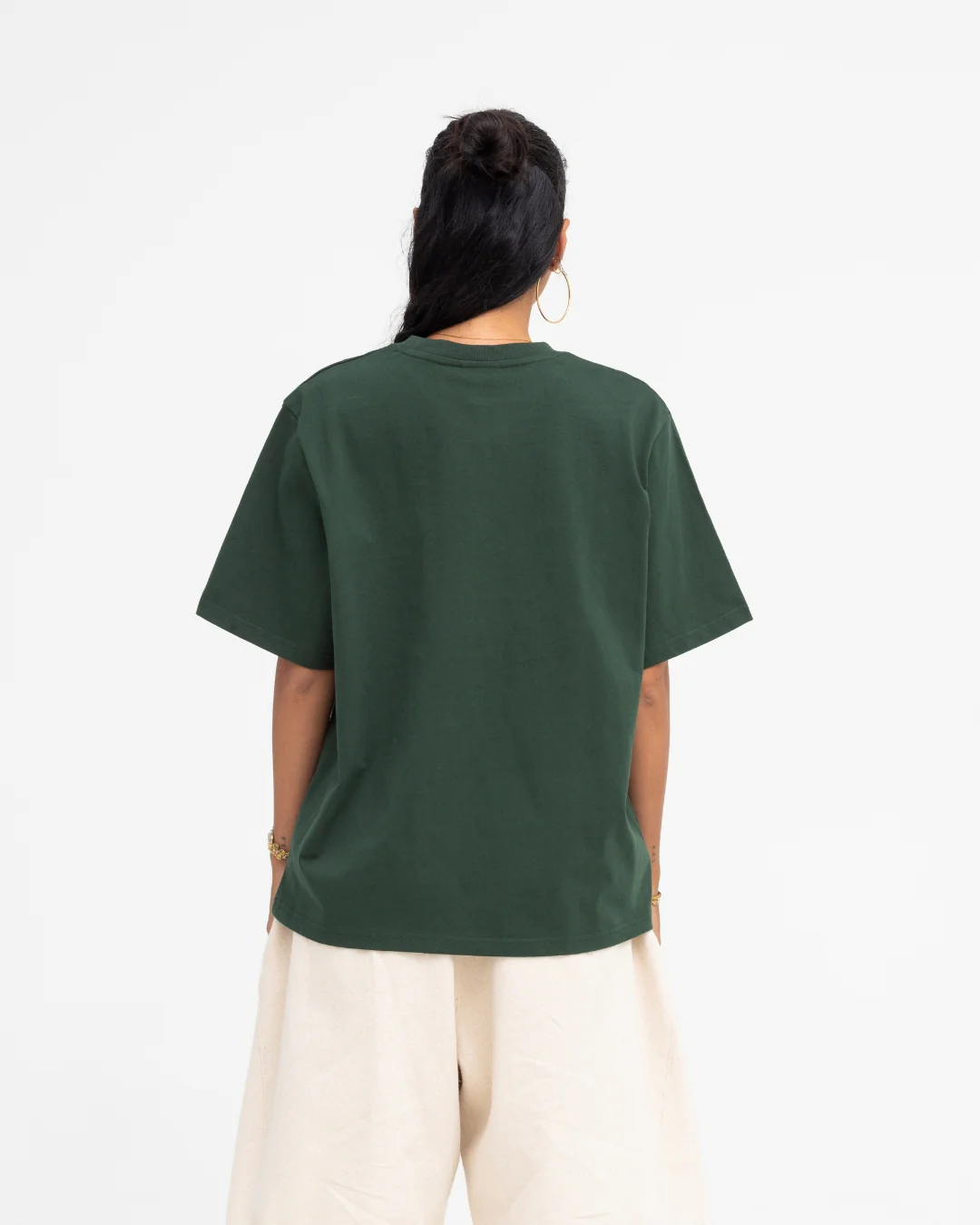 Cropped Basic Tee (Forest Green) - Image 9