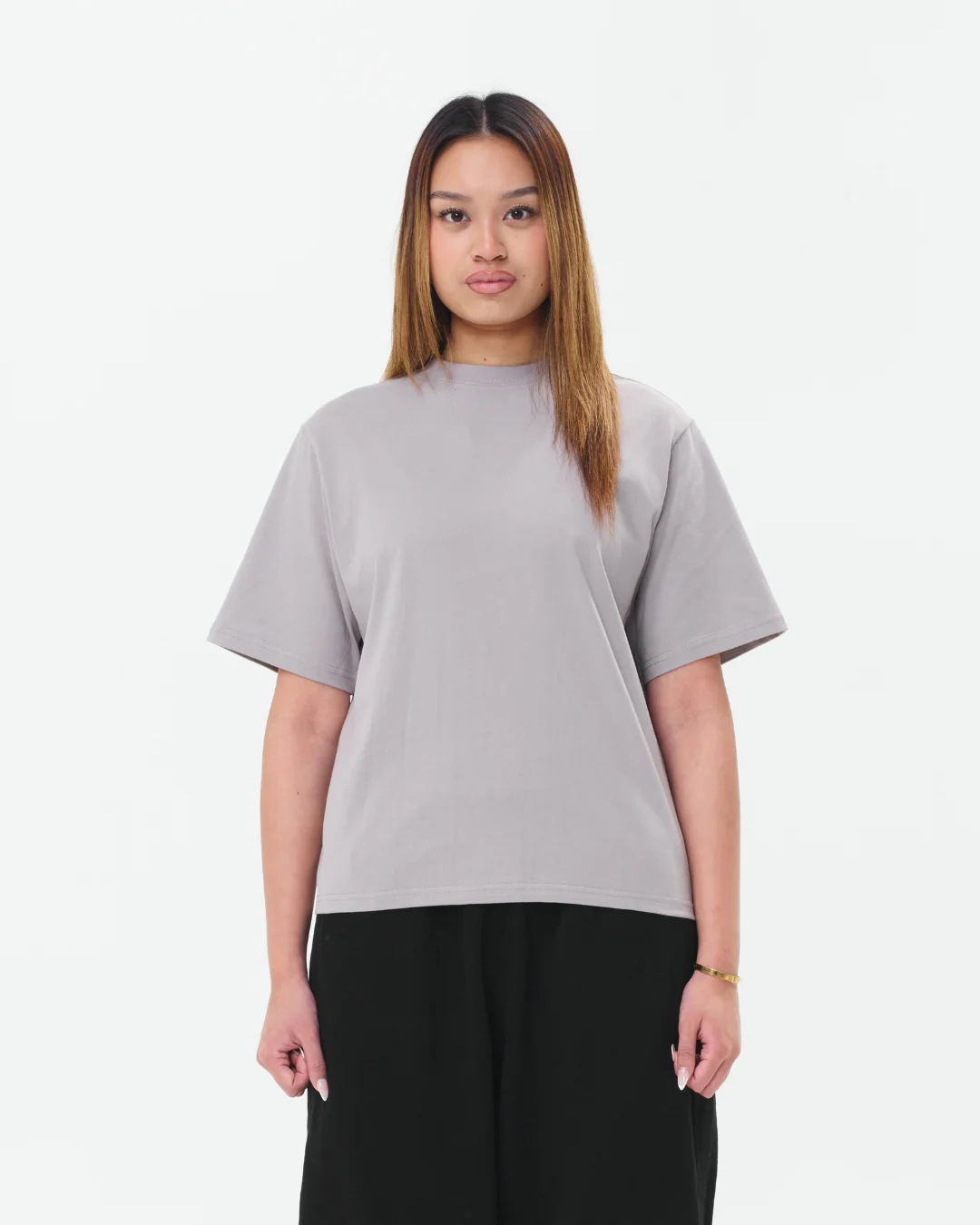 Cropped Basic Tee (Grey) - Image 4