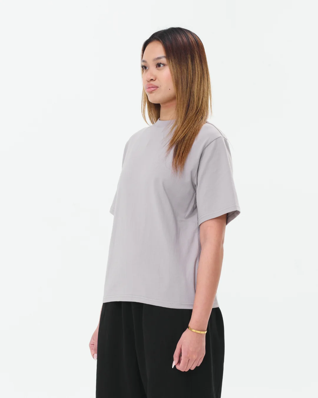 Cropped Basic Tee (Grey) - Image 6