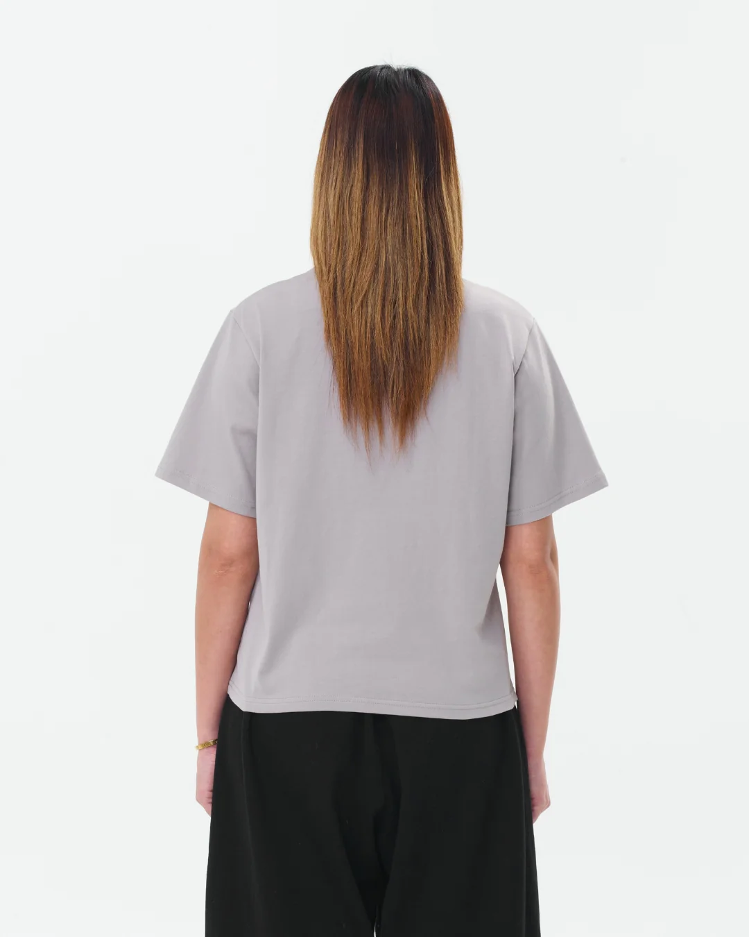 Cropped Basic Tee (Grey) - Image 8