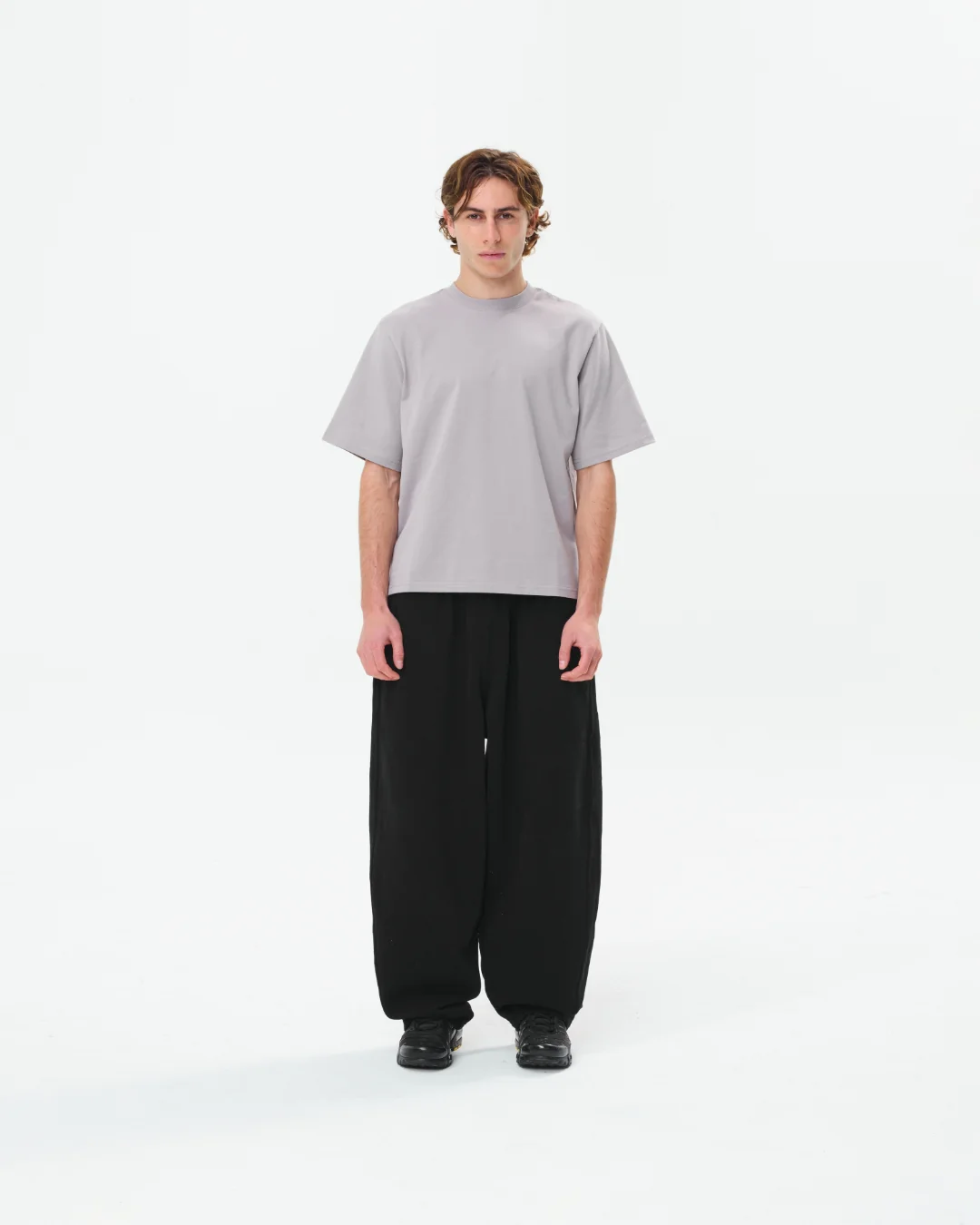 Cropped Basic Tee (Grey) - Image 9