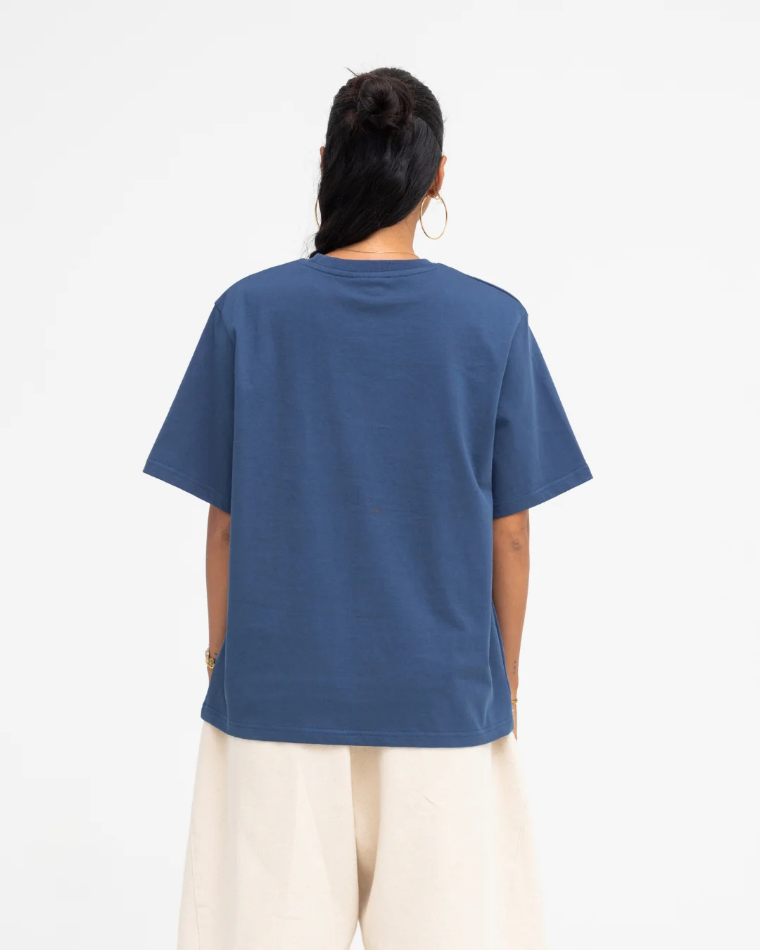 Cropped Basic Tee (Navy) - Image 10