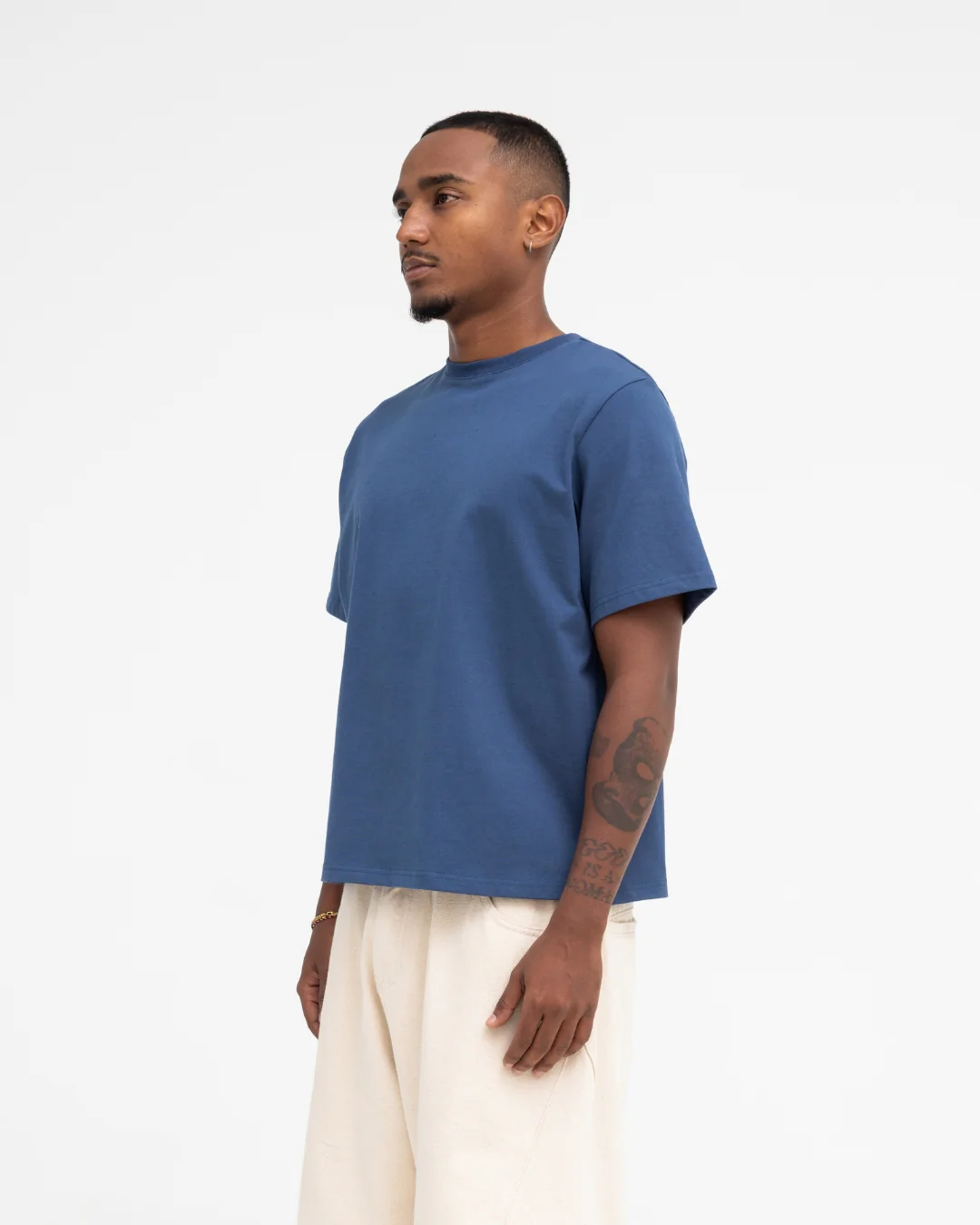 Cropped Basic Tee (Navy) - Image 7