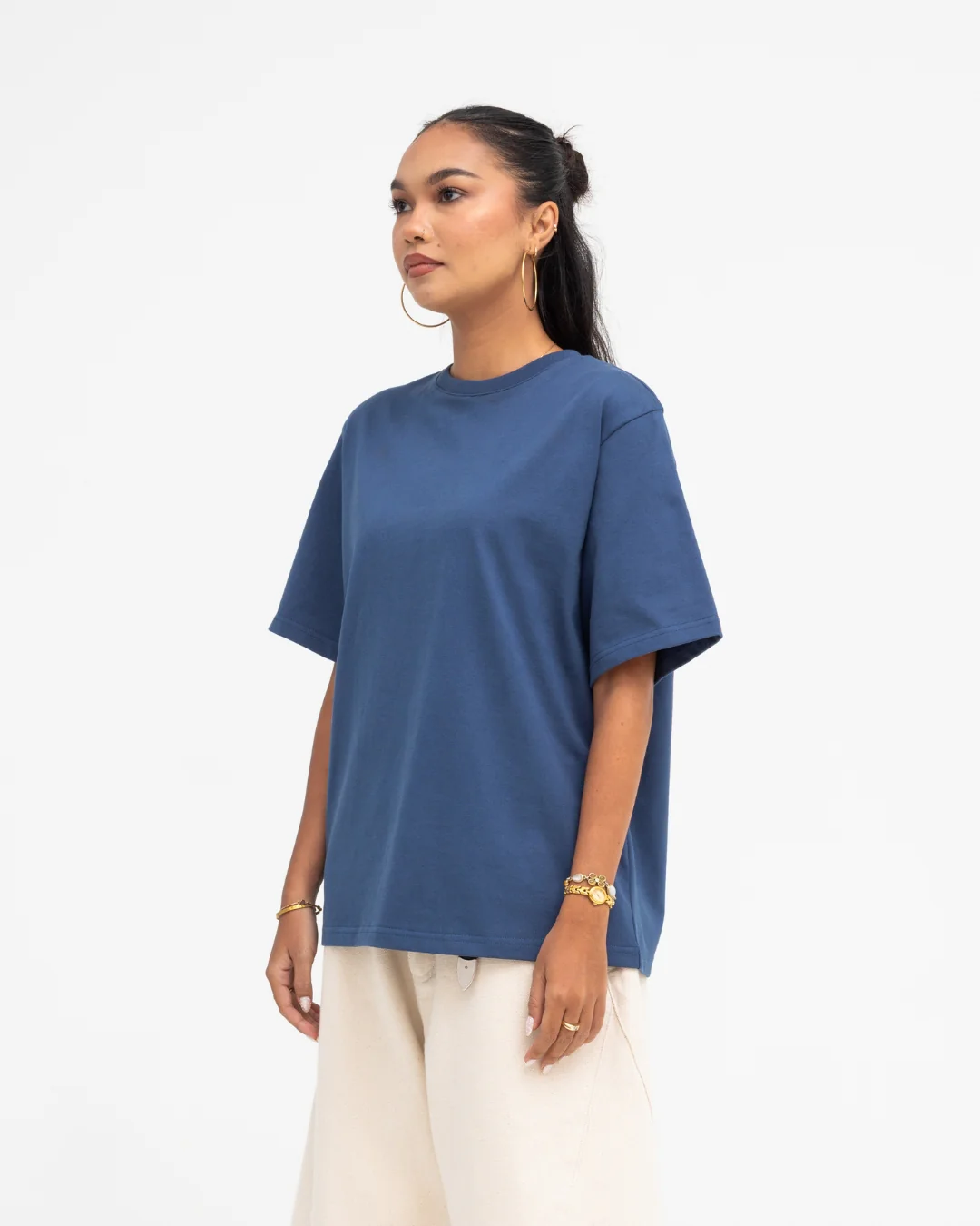 Cropped Basic Tee (Navy) - Image 8