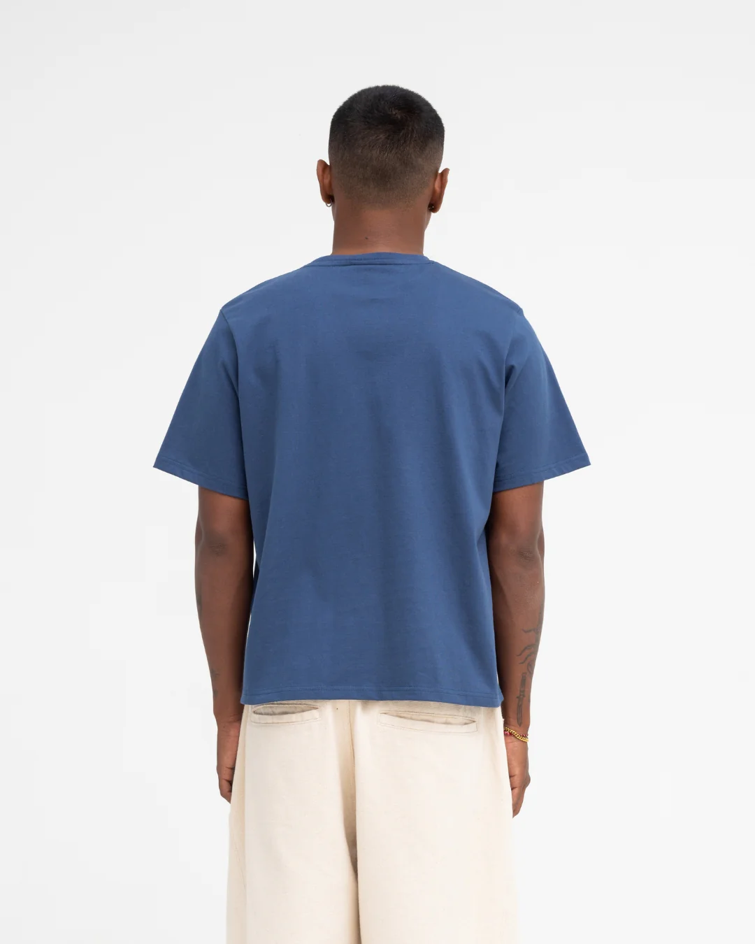 Cropped Basic Tee (Navy) - Image 9