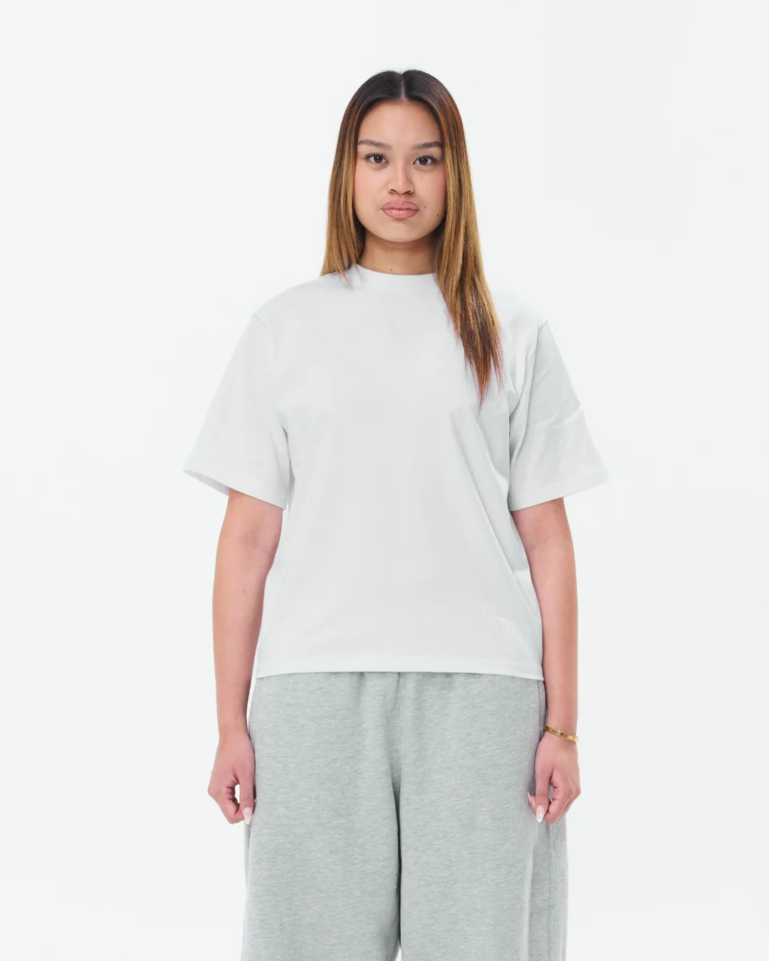 Cropped Basic Tee (White) - Image 4