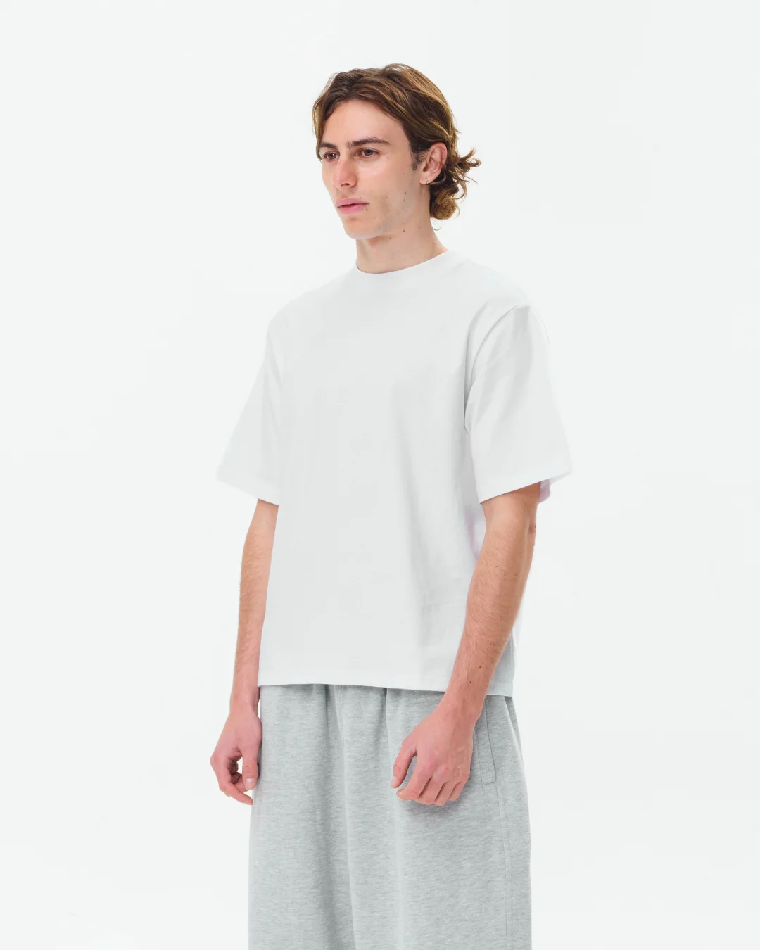 Cropped Basic Tee (White) - Image 5