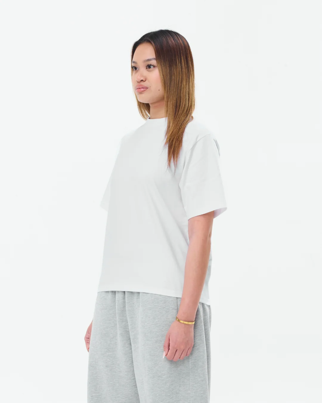 Cropped Basic Tee (White) - Image 6
