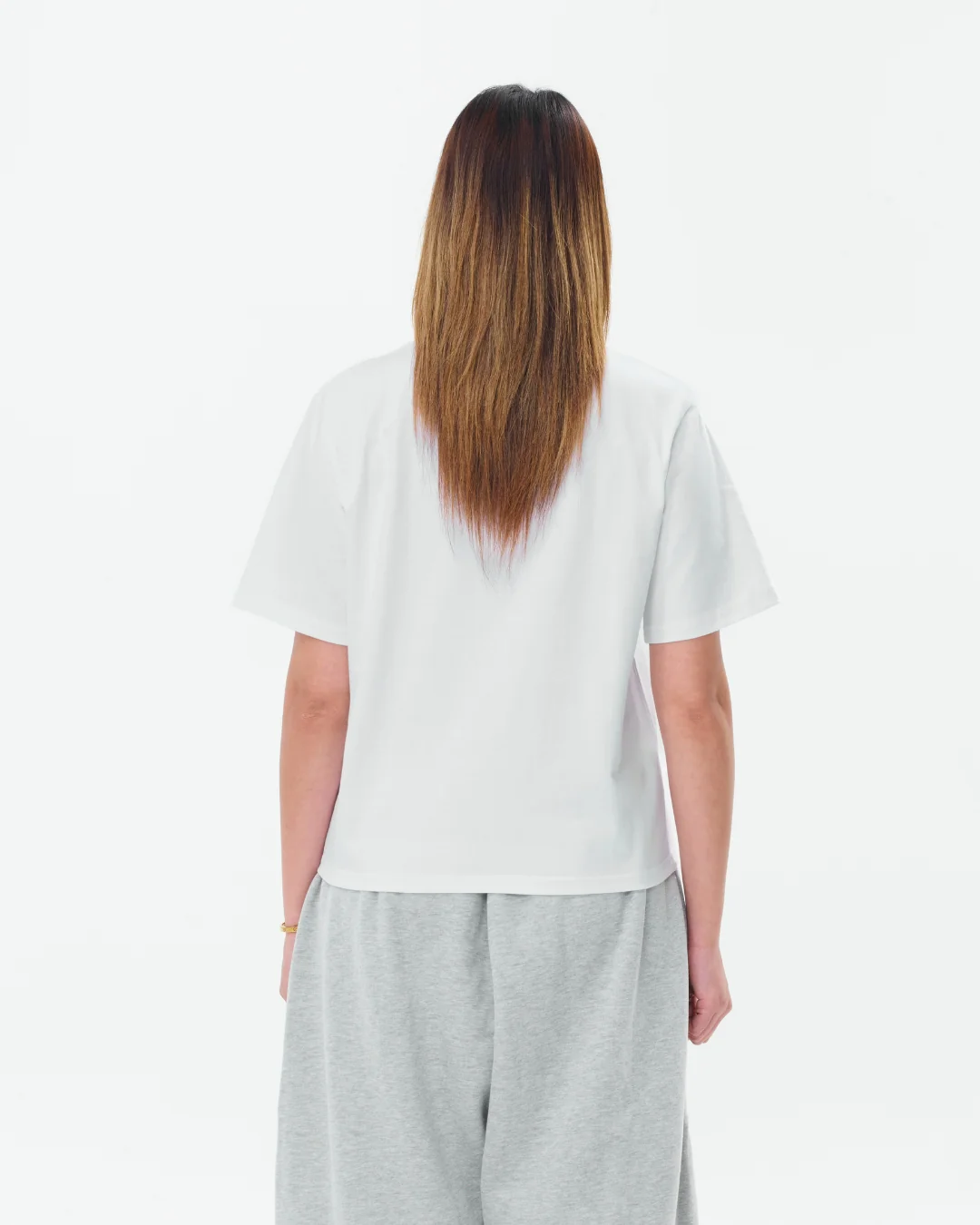 Cropped Basic Tee (White) - Image 8