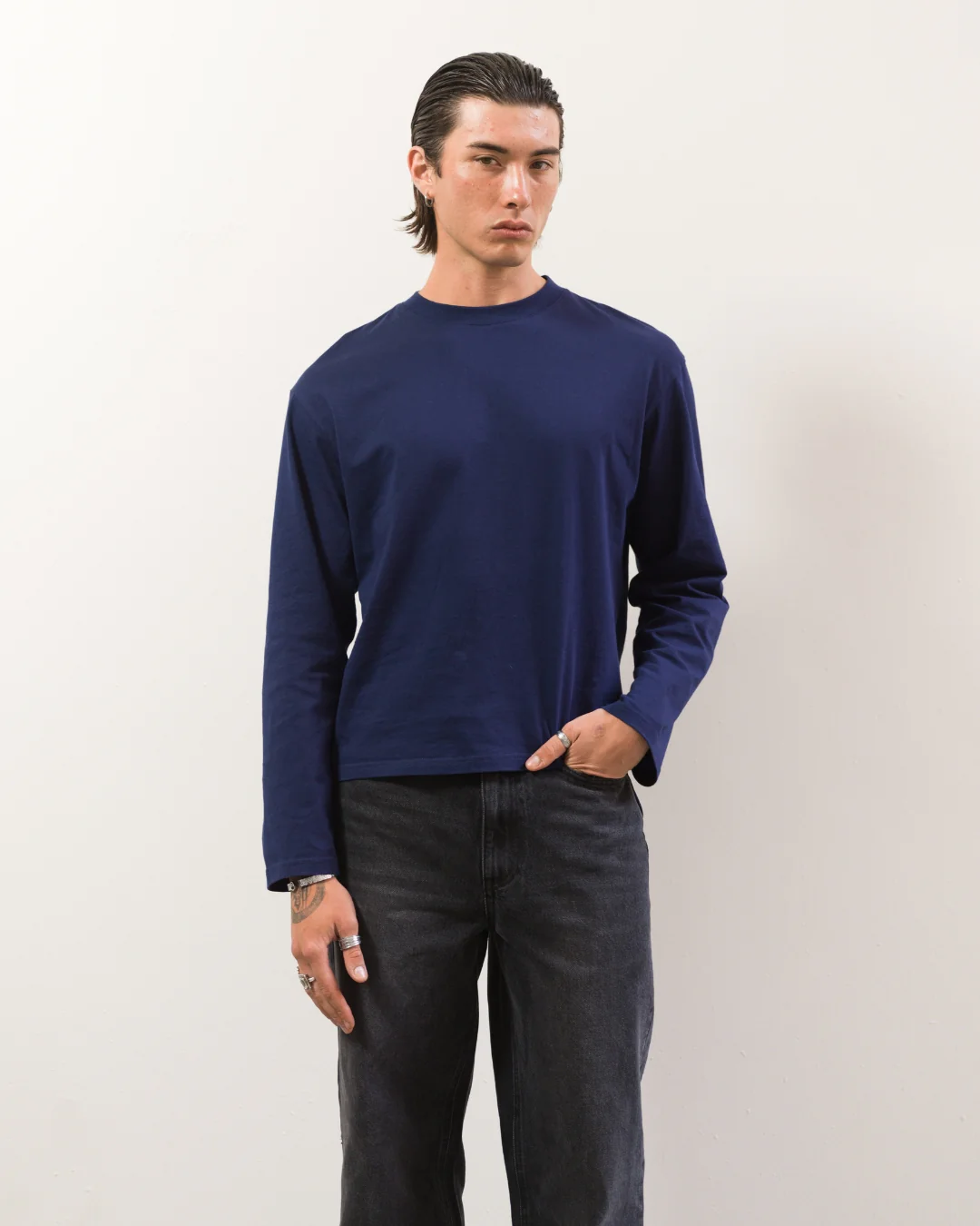 Long Sleeve Tee (Navy) - Image 4
