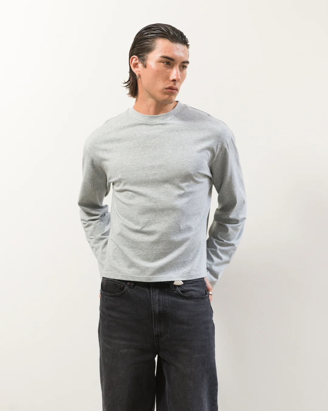 Long Sleeve Tee (Marle Grey) - Image 4