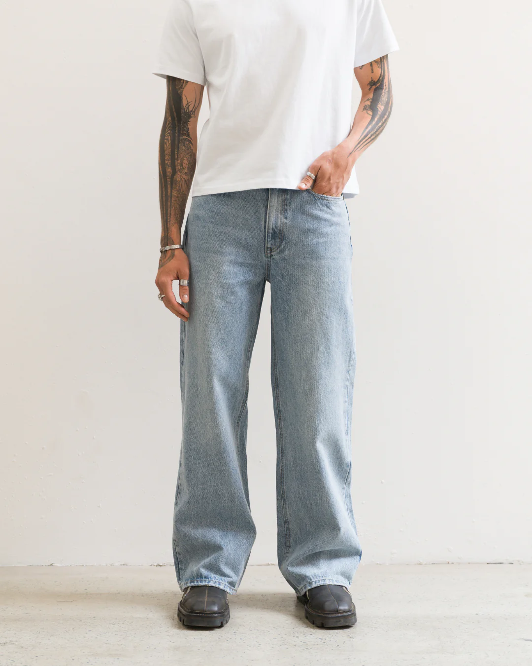 Regular Fit Jeans (Washed Blue) - Image 5