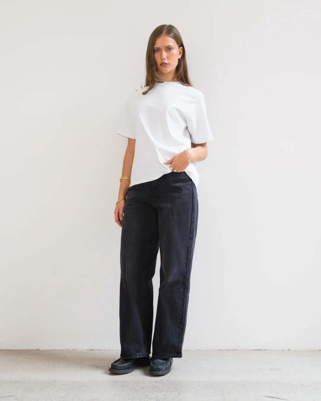 Wide Leg Jeans (Vintage Black) - Image 4