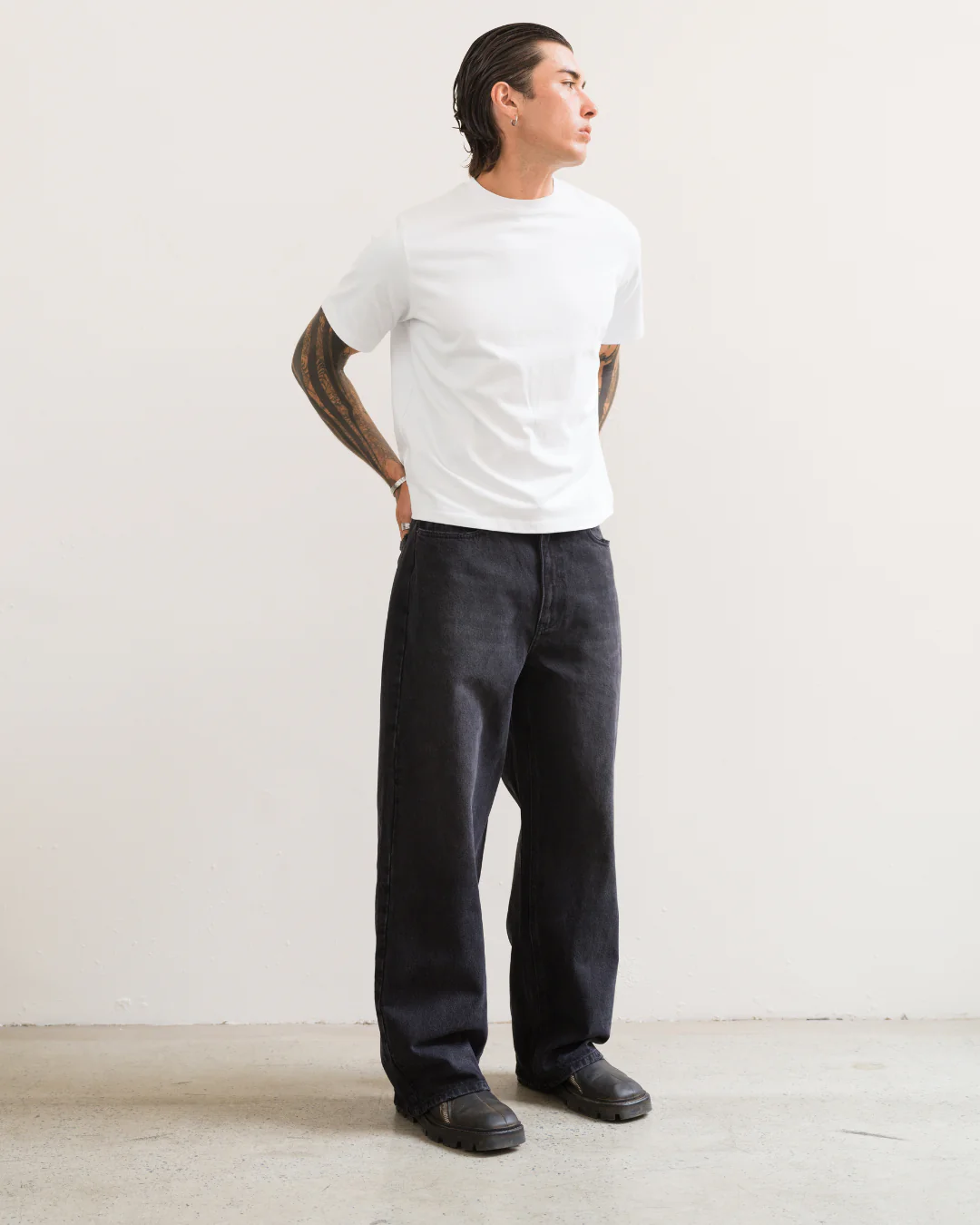 Wide Leg Jeans (Vintage Black) - Image 5