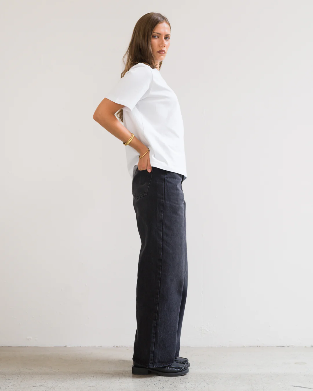 Wide Leg Jeans (Vintage Black) - Image 7