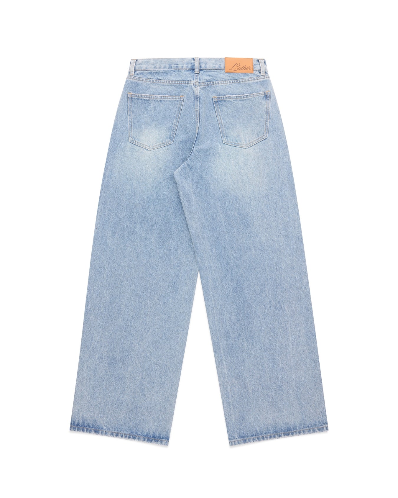 Wide Leg Jeans (Washed Blue) - Image 3