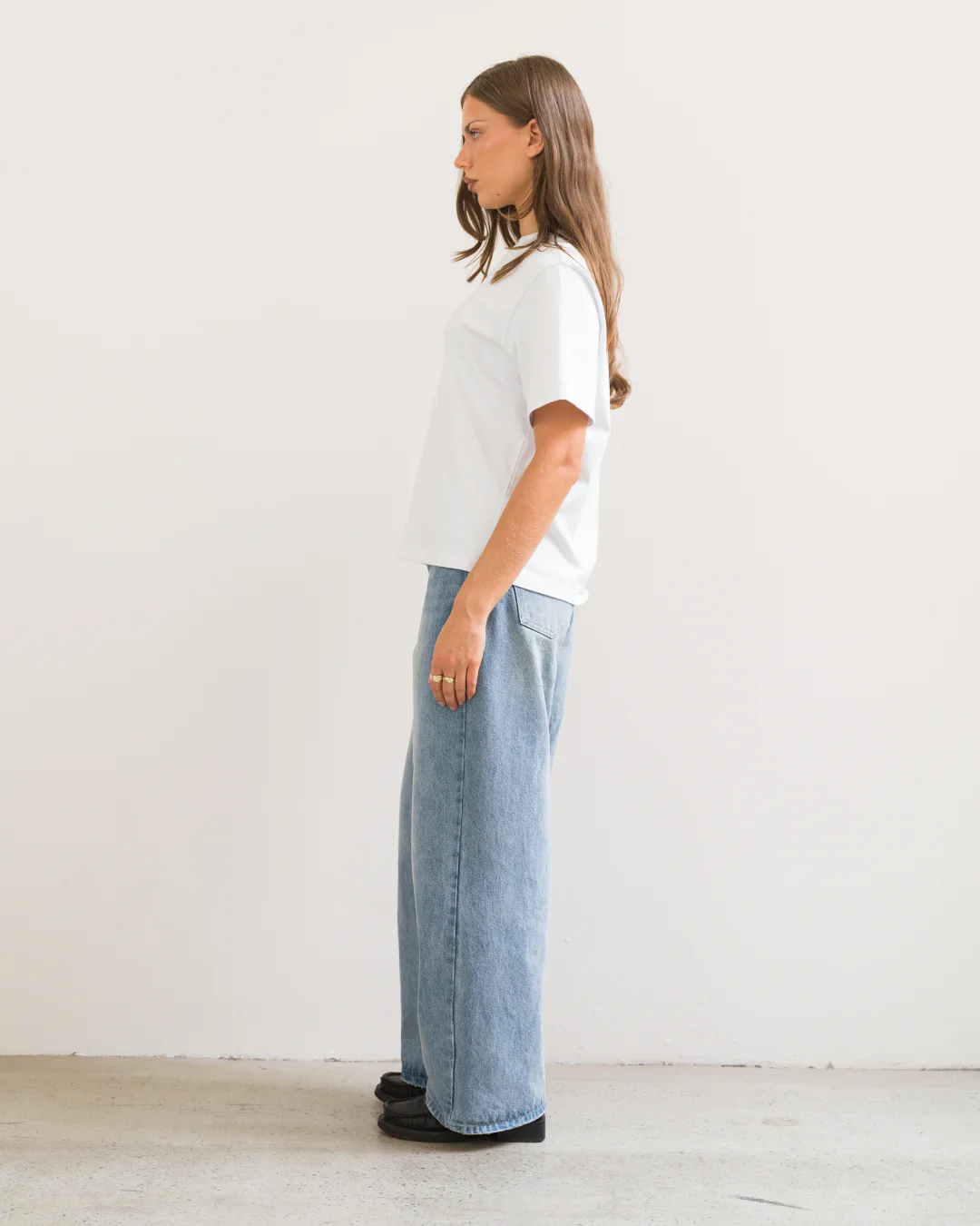 Wide Leg Jeans (Washed Blue) - Image 8