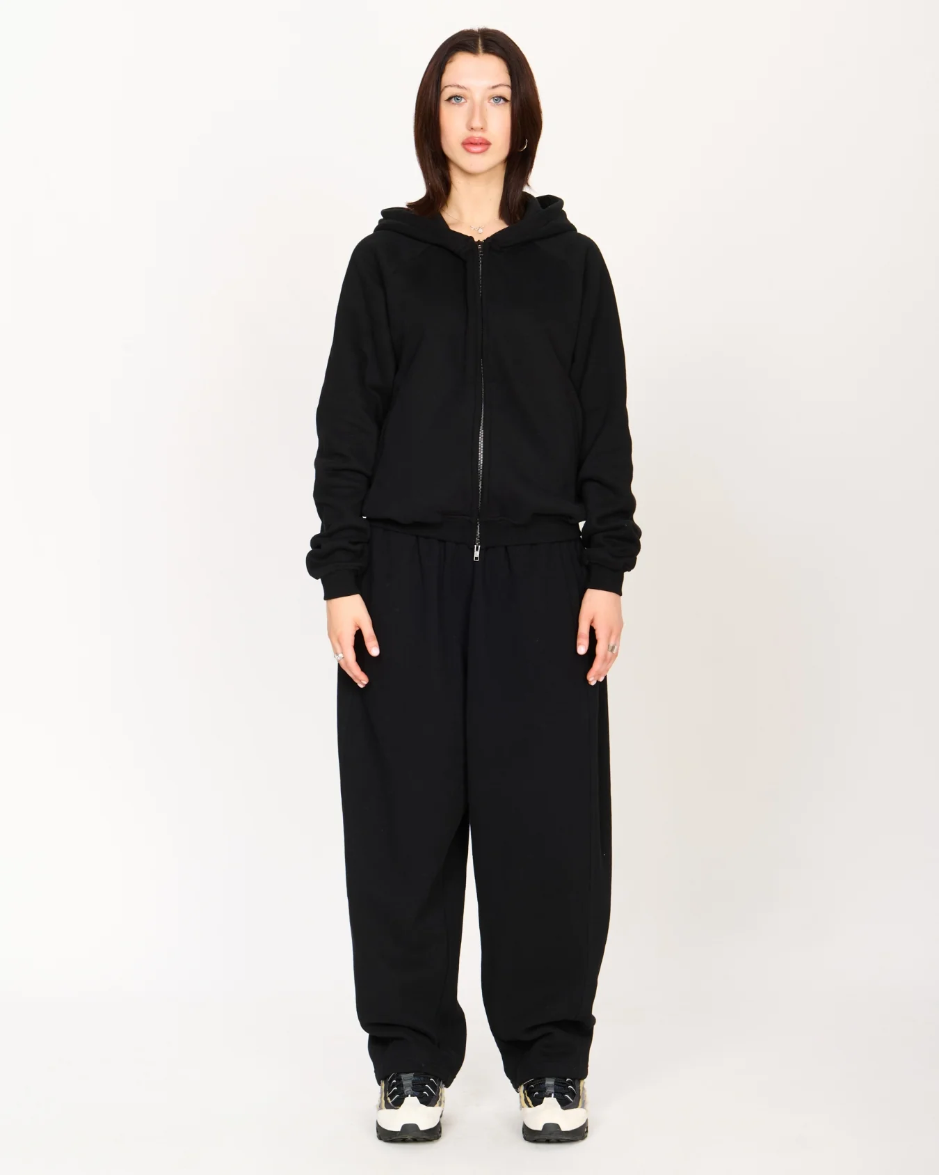 Zip Up Hoodie (Black) - Image 11