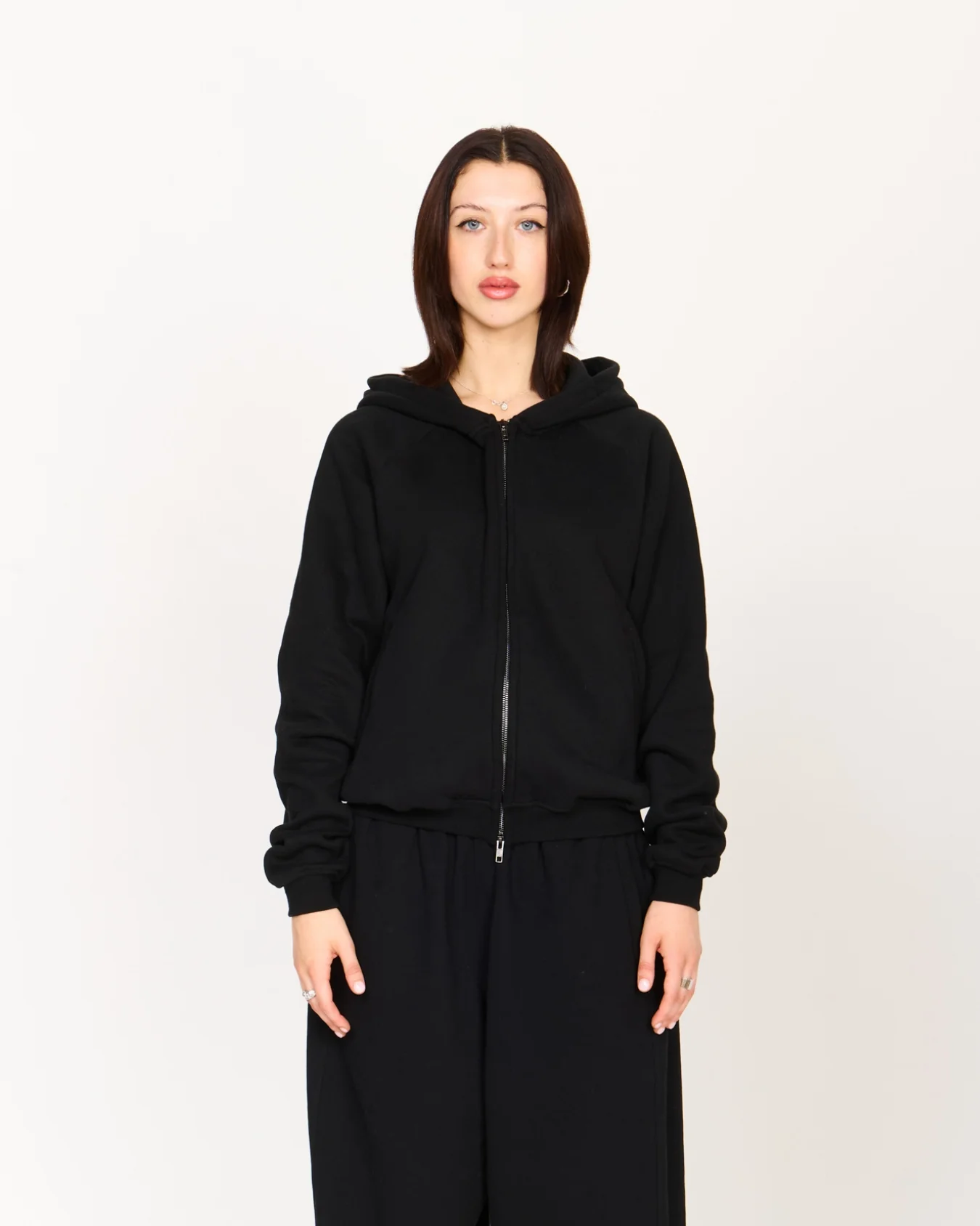 Zip Up Hoodie (Black) - Image 6