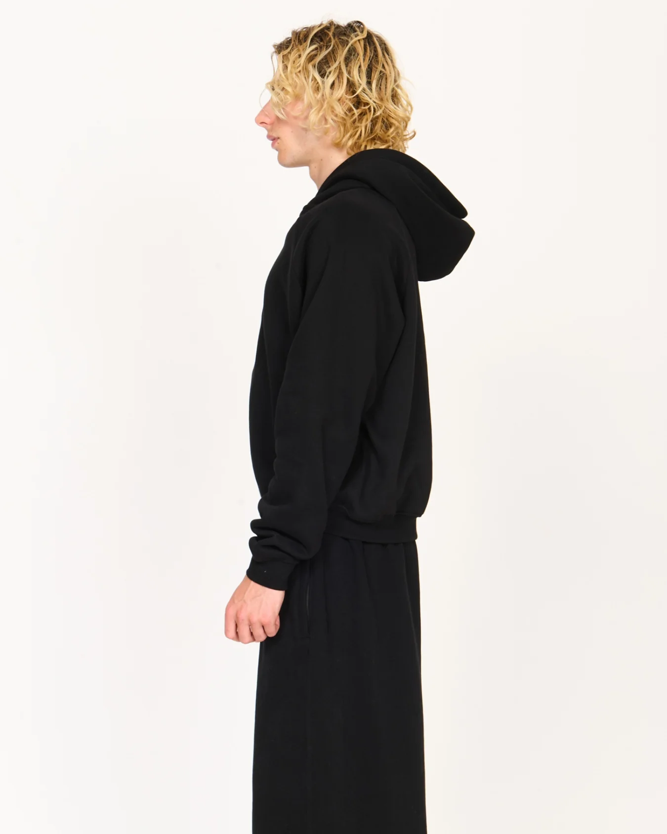 Zip Up Hoodie (Black) - Image 8