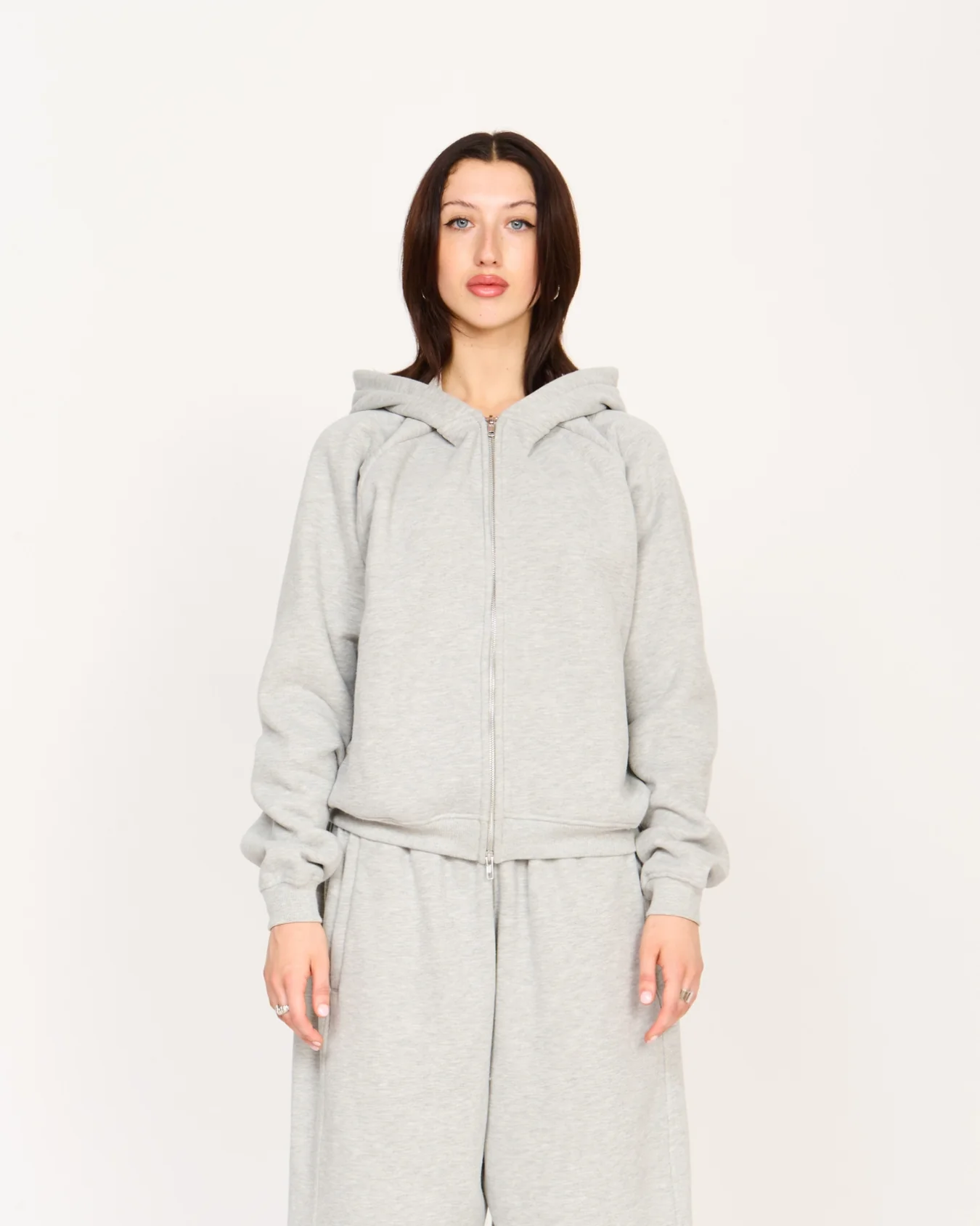 Zip Up Hoodie (Grey) - Image 6