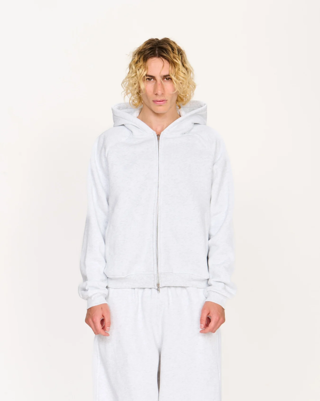 Zip Up Hoodie (Marle White) - Image 6