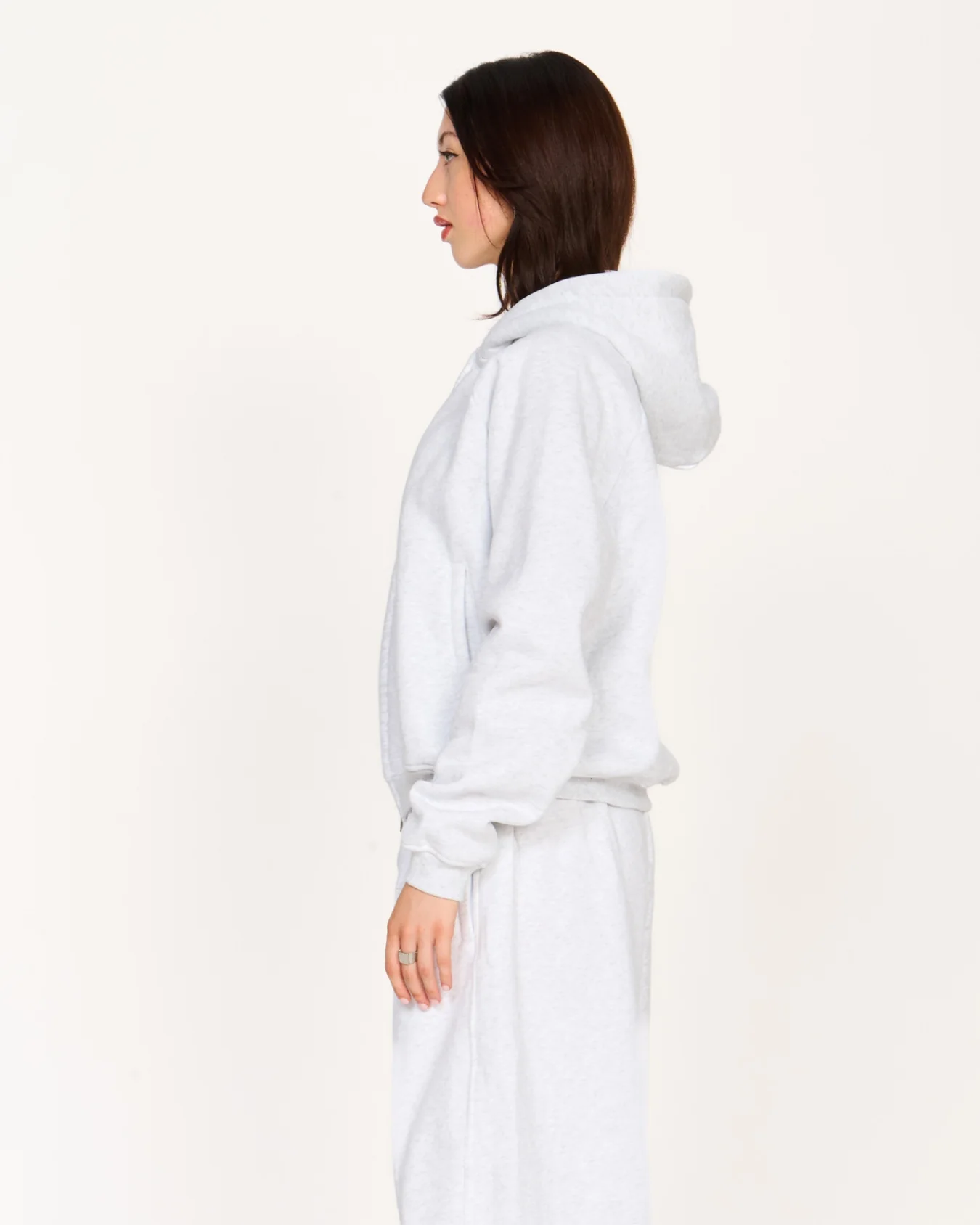 Zip Up Hoodie (Marle White) - Image 7